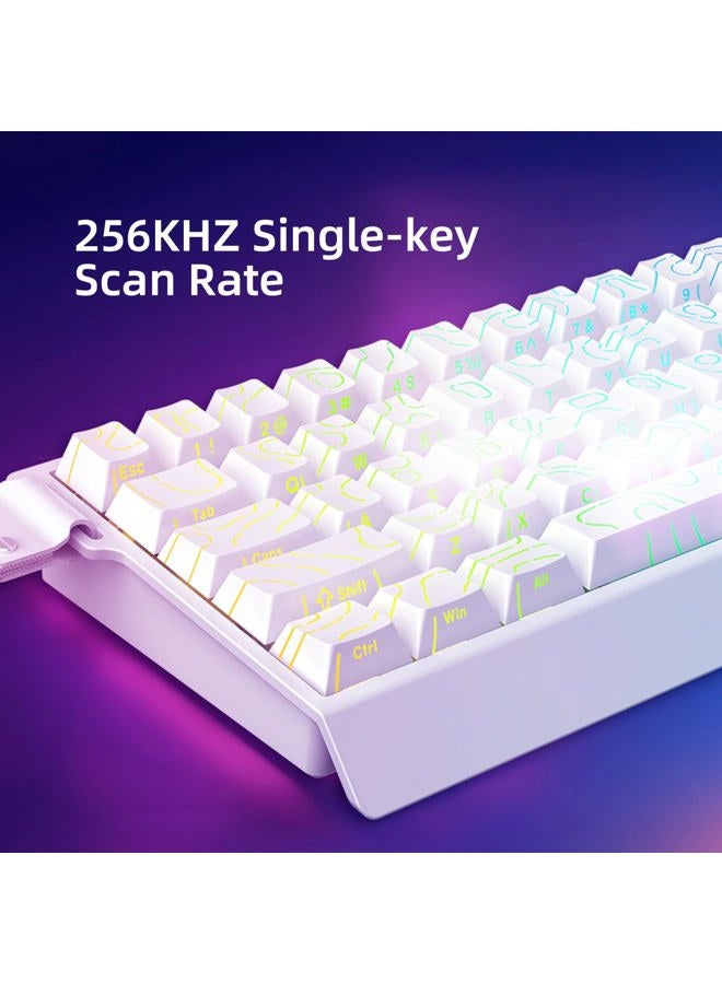 IROK Mer68 Wired 68 Keys, Magnetic Switch Mechanical Keyboard, 8KHZ Polling Rate/Latency As 0.125MS/256KHZ Single Key Scan Rate/ARGB/，Hot Swappable Gaming Keyboard(White) - Image 4