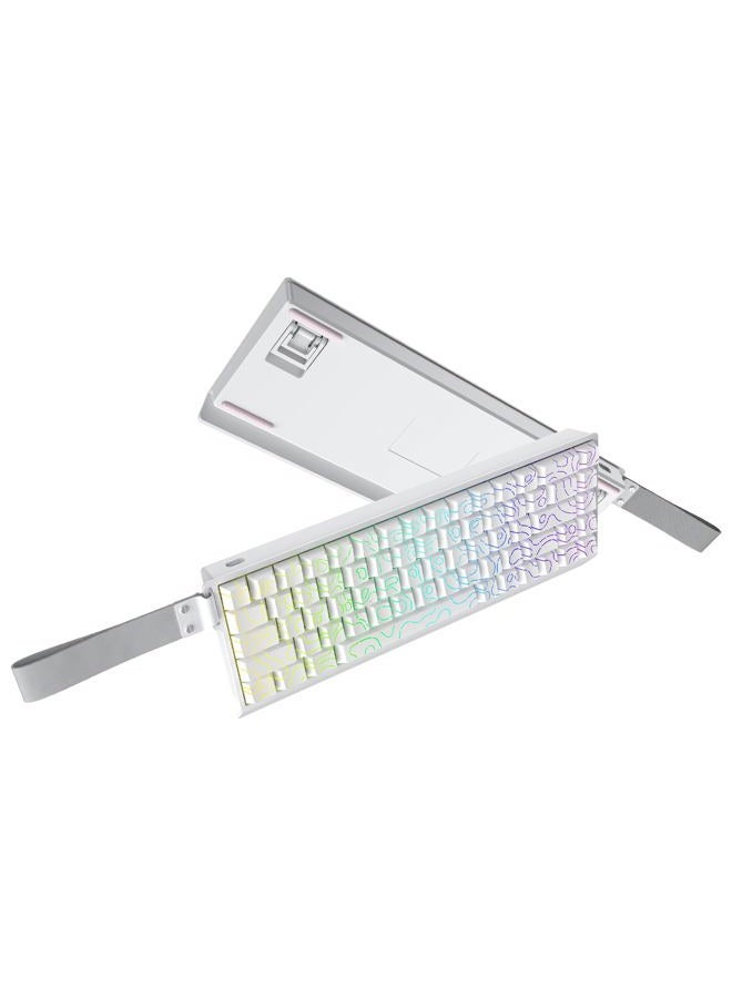 IROK Mer68 Wired 68 Keys, Magnetic Switch Mechanical Keyboard, 8KHZ Polling Rate/Latency As 0.125MS/256KHZ Single Key Scan Rate/ARGB/，Hot Swappable Gaming Keyboard(White) - Image 1