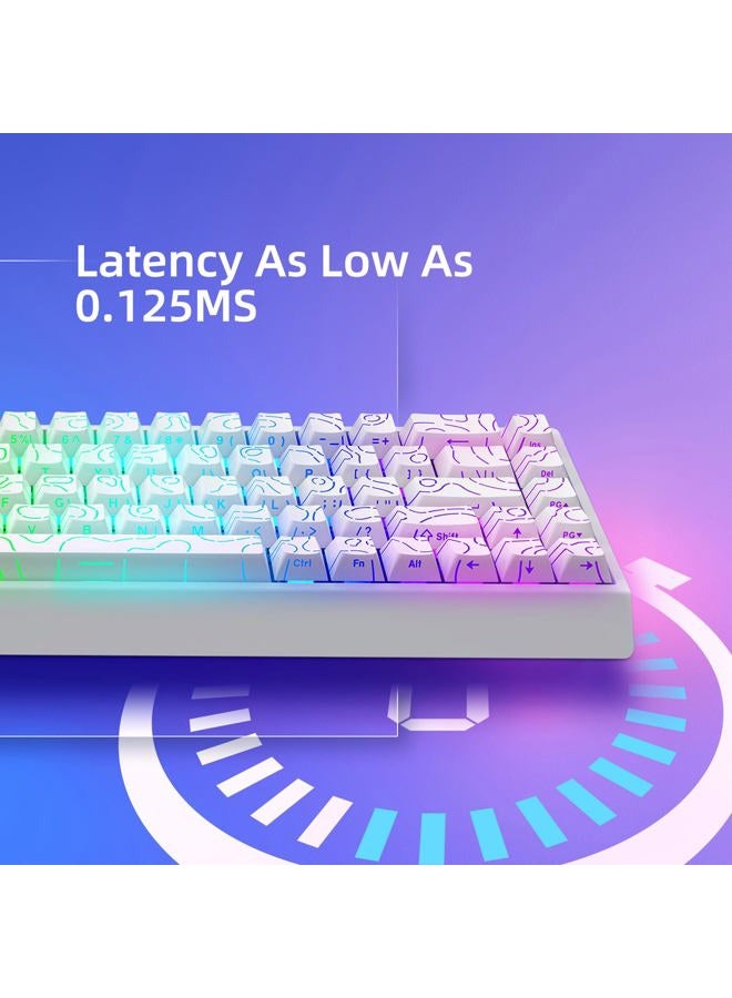 IROK Mer68 Wired 68 Keys, Magnetic Switch Mechanical Keyboard, 8KHZ Polling Rate/Latency As 0.125MS/256KHZ Single Key Scan Rate/ARGB/，Hot Swappable Gaming Keyboard(White) - Image 3