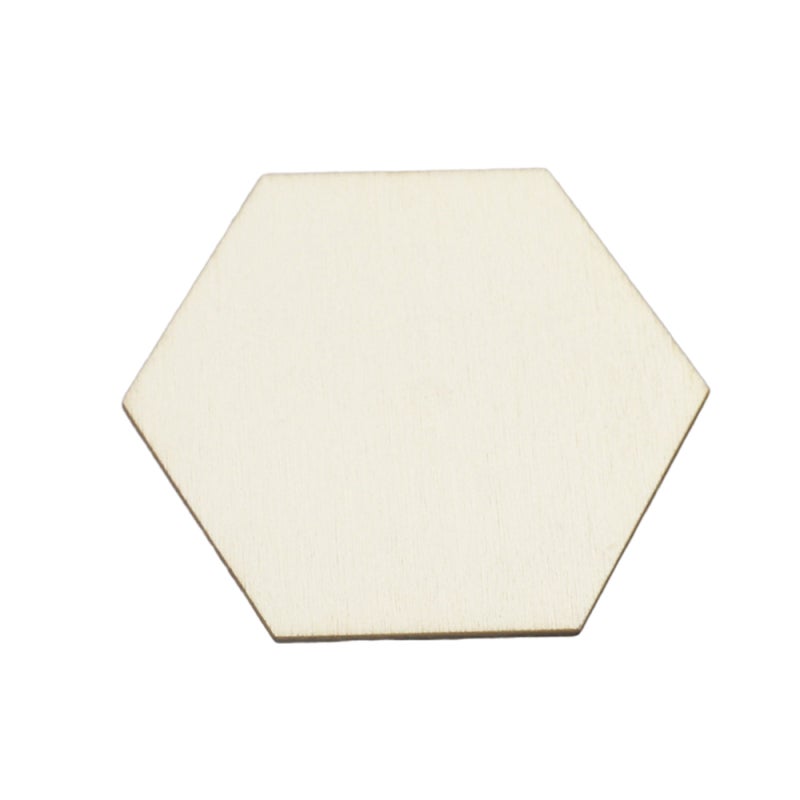 Wood Hexagon Slices: 25Pcs Polished Smooth Surface - Eco-Friendly Blank Wood Pieces for DIY Projects, Wedding Decor & Home Decoration - Image 3