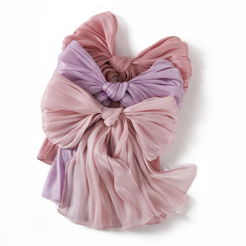 HURESON Women Premium Hijab Head Scarf Lightweight Shimmer hijabs Scarves Crepe Wedding Shawls and Wraps for Evening Dresses Shiny (Deep Pink 12#) - Image 2