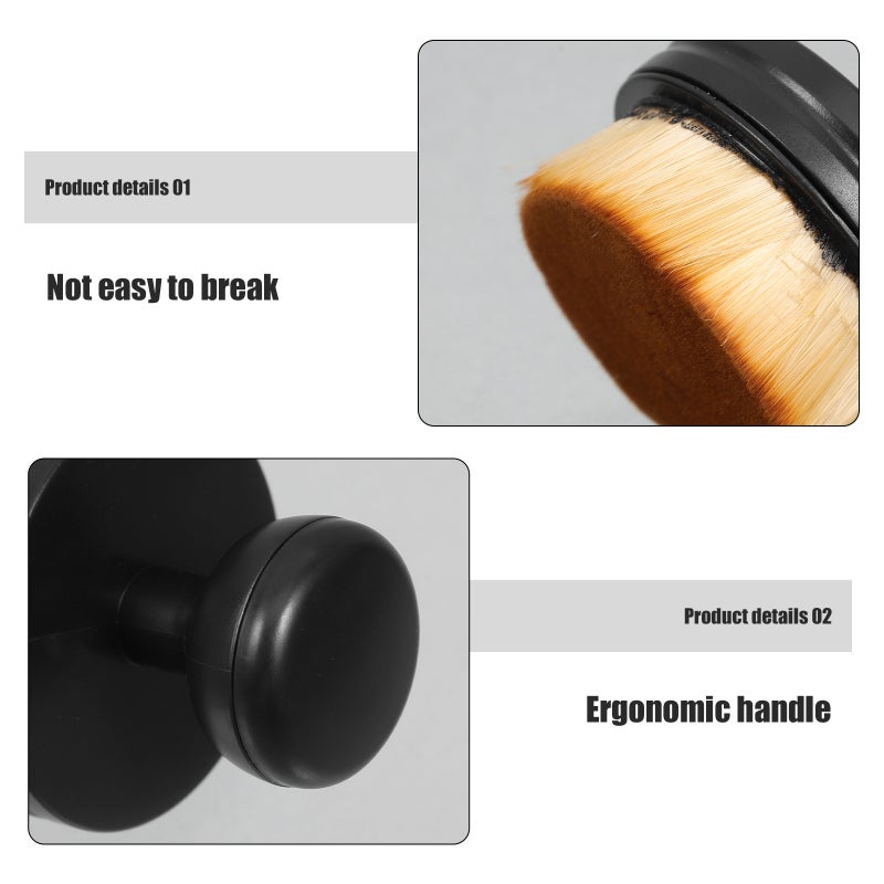 1 Set Of Multifunctional Car Care Brush With Stand Soft Brush For Tire Shine Auto Detailing And Car Washing Versatile Applicator Brush Tool - Image 3