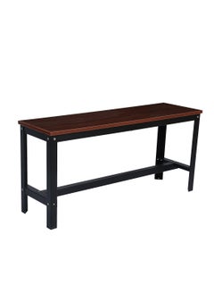 RIGID Steel Bench with Wooden Top Black 52.5x108x33cm  - Image 5