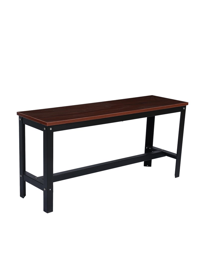 RIGID Steel Bench with Wooden Top Black 52.5x108x33cm  - Image 5
