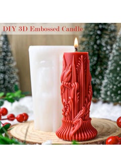 HASTHIP HASTHIP® Cylindrical Candle Mold, Silicone Candle Mold for Making 3D Unique Resin Wax Candles, DIY Epoxy Resin Molds for Home Decor Craft Supplies  - Image 5