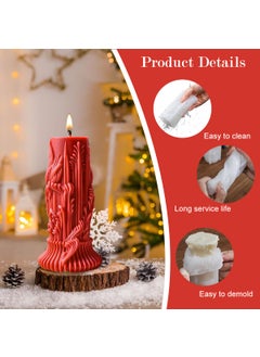 HASTHIP HASTHIP® Cylindrical Candle Mold, Silicone Candle Mold for Making 3D Unique Resin Wax Candles, DIY Epoxy Resin Molds for Home Decor Craft Supplies  - Image 3
