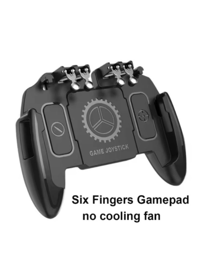 mobile Phone Game Controller Six Finger For PUBG Gamepad Trigger Shooting Gaming on Cooling Fan Joystick For IOS/Android, PC - Image 1