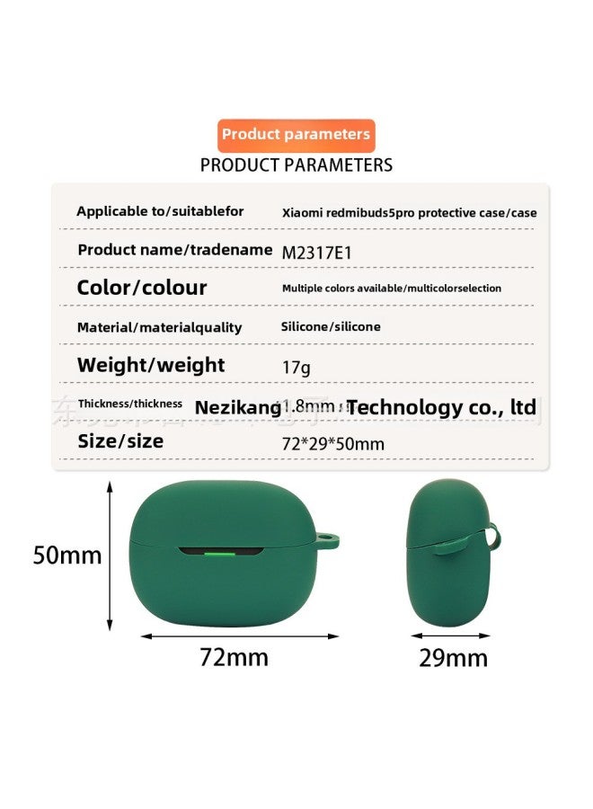 For Xiaomi Redmi Buds 5 Pro Earphone Protective Cover Bluetooth Soft Silicone Earphone Shell One-piece Box-Color:White-Model:Buds 5 Pro  - Image 5