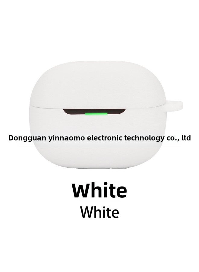 For Xiaomi Redmi Buds 5 Pro Earphone Protective Cover Bluetooth Soft Silicone Earphone Shell One-piece Box-Color:White-Model:Buds 5 Pro  - Image 1