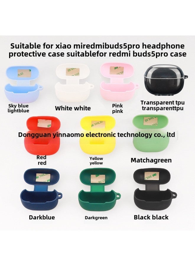 For Xiaomi Redmi Buds 5 Pro Earphone Protective Cover Bluetooth Soft Silicone Earphone Shell One-piece Box-Color:White-Model:Buds 5 Pro  - Image 3