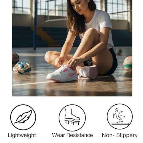 TRASE Casual Sneaker Shoes for Women | Soft Cushioned Insole | Sneakers for Woman | Lightweight | Comfortable | Stylish, Trendy Girls and Women Sneakers with Laces (White-Pink, 7 UK) - Image 4