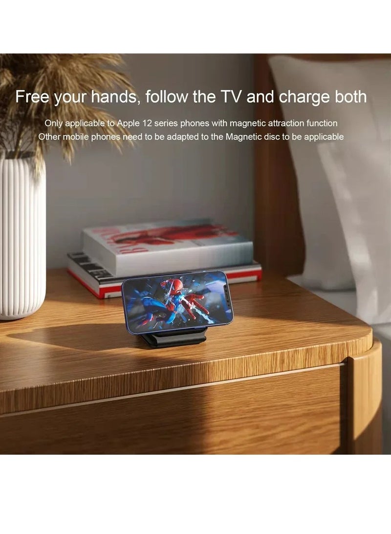 AROAQ 3 In 1 Magnetic Wireless Charger, Foldable Magnetic Charging Station, Fast And Stable Wireless Charging Pad, Portable Fast Charging Dock Station For Watch Earphones Mobile, (White) - Image 4