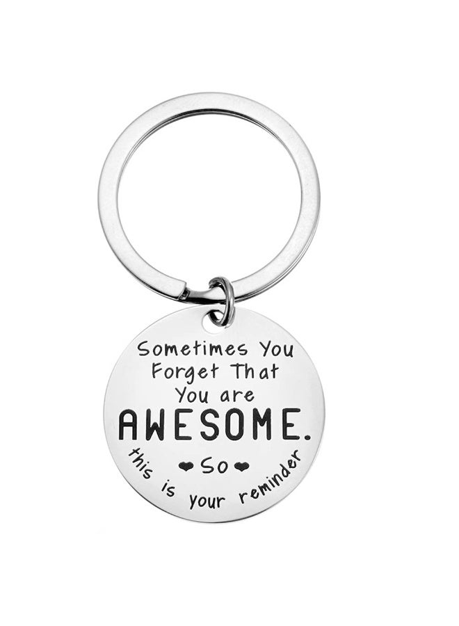 Inspirational Keychain Gifts for Men Women Kids Sometimes You Forget That You Are Awesome Best Friend Keychains for Couples Boys Girls - Image 1