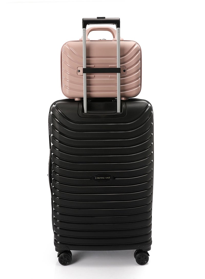 كروسلاند حقيبة مكياج كروسلاند - حقيبة مستحضرات تجميل متينة من البولي بروبيلين، منظم سفر، خفيفة الوزن وأنيقة - لون بودر كاشمير - Image 4