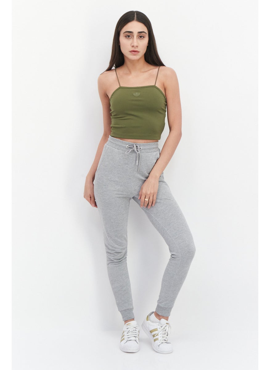 adidas Originals - Women Sportswear Fit Brand Logo Outdoor Tank Top, Dark Olive - Image 1