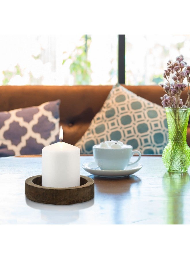 Stonebriar 35 Hour Long Burning Unscented Pillar Candles, 3x4, White - Image 2