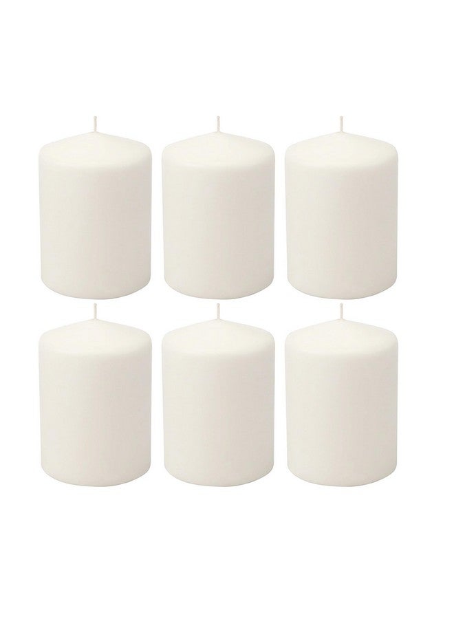 Stonebriar 35 Hour Long Burning Unscented Pillar Candles, 3x4, White - Image 1