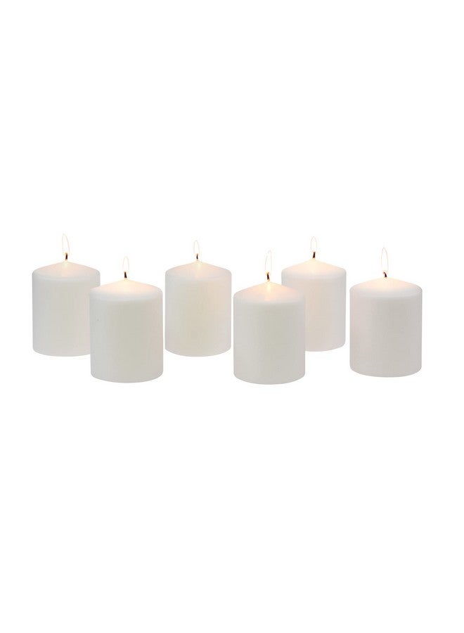 Stonebriar 35 Hour Long Burning Unscented Pillar Candles, 3x4, White - Image 3