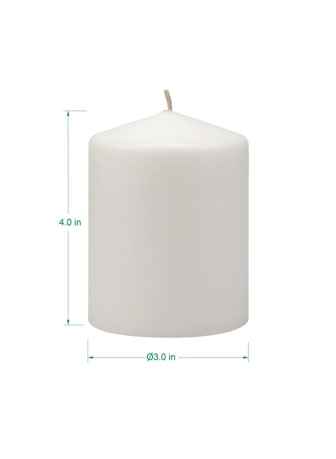 Stonebriar 35 Hour Long Burning Unscented Pillar Candles, 3x4, White - Image 5