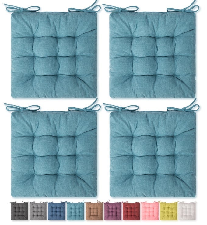 4 Pack Seat Cushion Comfort Chair Pads for Indoor Outdoor Dining Office Chairs