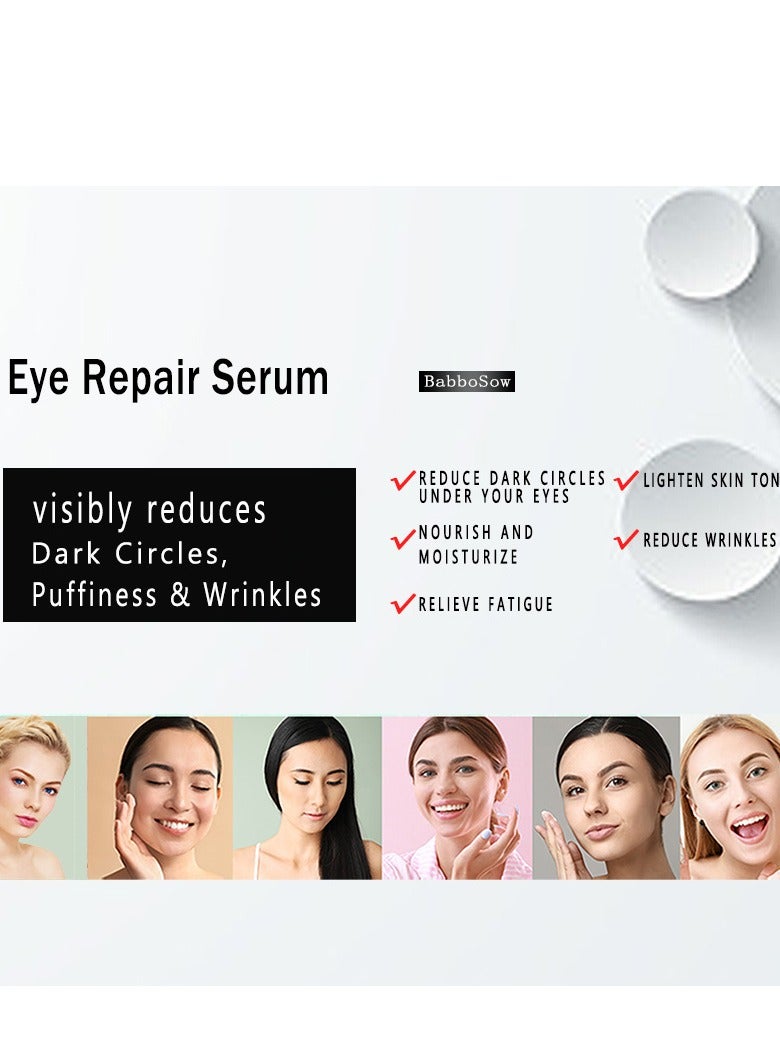 BabboSow Caffeine Eye Cream, Dark Circles Under Eye Treatment For Puffiness And Bags Under Eyes Wrinkles Dark Circles, Eye Bags Treatment for Men and Women, 360° Massage Ball Reduce Wrinkles and Fine Lines 20ml - Image 4