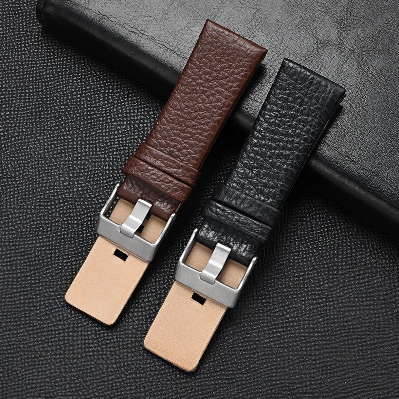 Bluejw New Style Replacement Watch Strap for Diese Watches – Lychee Grain Pattern, 22mm & 32mm Large Dial Compatible, Metal Buckle Band - Image 4