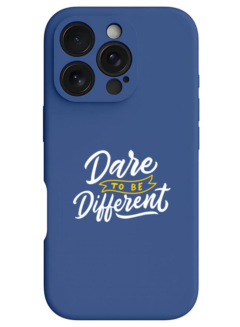 Theodor iPhone 16 Pro Max Blue Protective Slim Fit Case Liquid Silicone Cover with Full Body Protection Anti-Scratch Shockproof Case For iPhone - dare to be different - Image 1