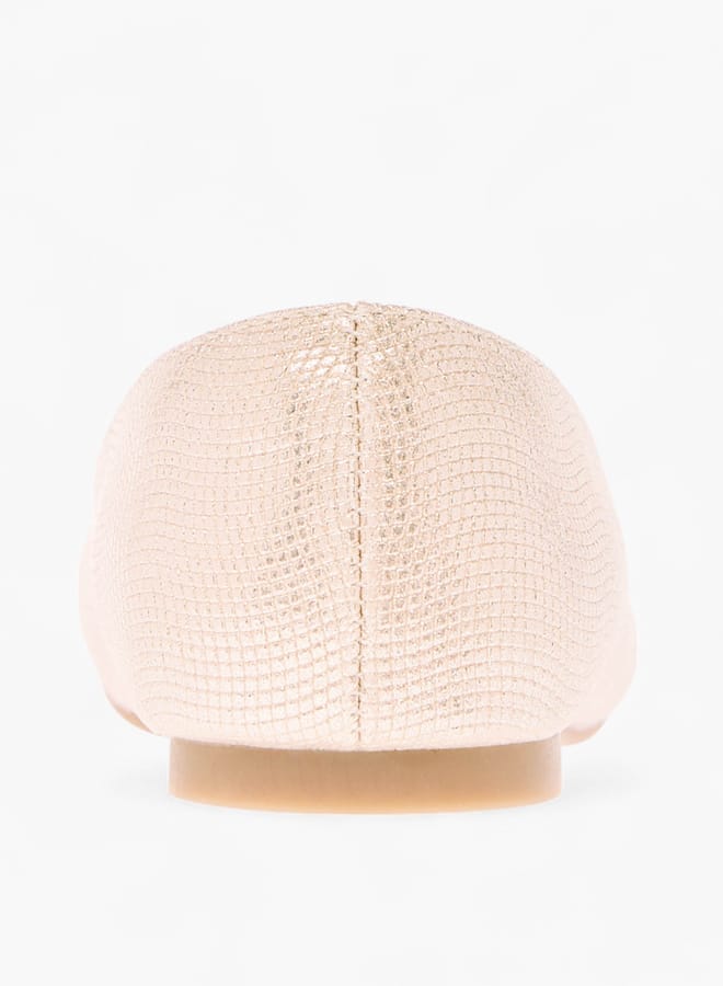 Little Missy Girls Butterfly Embellished Ballerina Shoes with Scallop Hem Ramadan Collection - Image 5