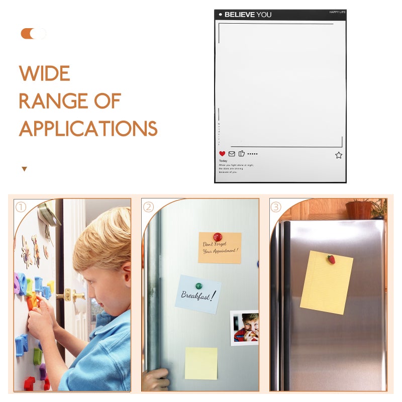 2 Sheets Magnetic Notepad White Board for Fridge Reminder Schedule Planning Whiteboard Message Board - Image 2