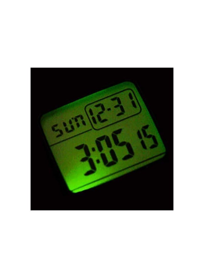 كاسيو ساعة كاجوال رقمية للرجال من كاسيو F-201WA-1ADF، ديجيتال، بمينا رمادي، بسوار أسود - Image 2