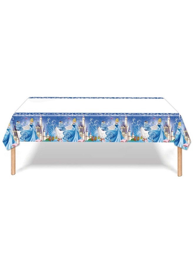OMTO 2Pcs Cinderella Tablecloth Disposable Tablecover Birthday Party Supplies And Decorations For Kid Boy Baby Shower Rectangle Tables 70"X42",2 Pack - Image 2
