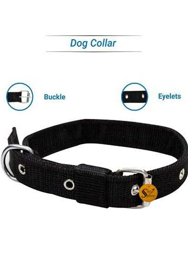 Sage Square Dog & Cat Collar Charm Bells, Collar Tag Cum Pendant Cum Collar Accessory Pack Of 4 + Adjustable Double Strip Collar For Dog/Cat/Kitten/Puppy (1.5 Inches) (Colour May Vary)  - Image 3
