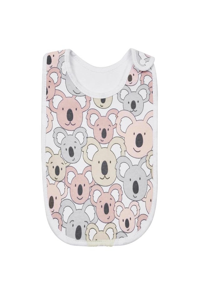 Big Softies Newborn Bibs with Adjustable Snap Button Fastener-Koala|100% Cotton|Ultra Soft & Super Absorbent|Lightweight & Comfortable|For Drooling, Teething & Feeding|Unisex 0-12 months|Pack of 3 - Image 4