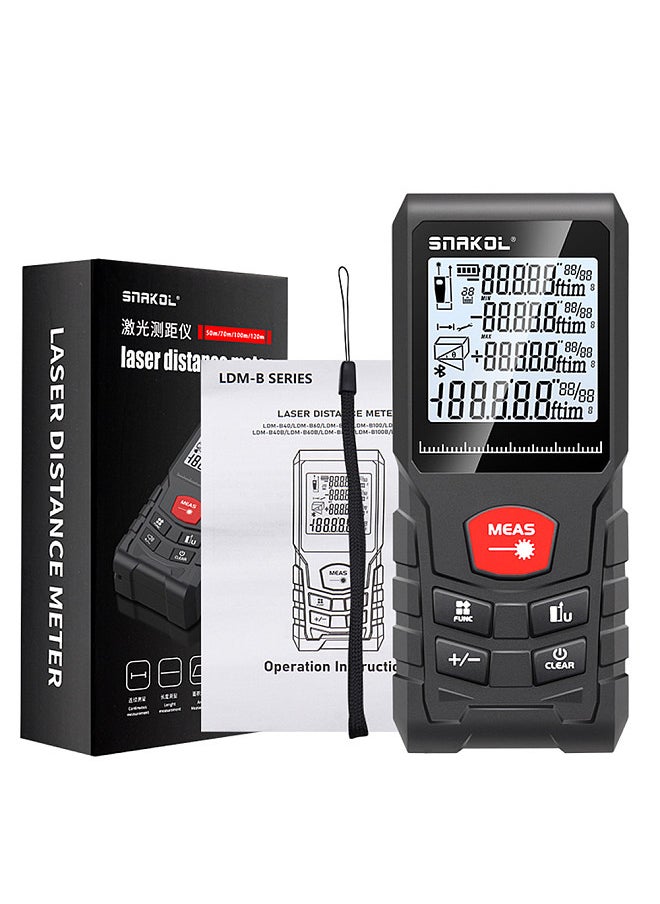 Generic Intelligent Laser Rangefinder Digital Laser Distance Meter with Single Continuous Volumes Area Pythagoras Measurement Modes Adjustable Function IP54 Waterproof  - Image 1