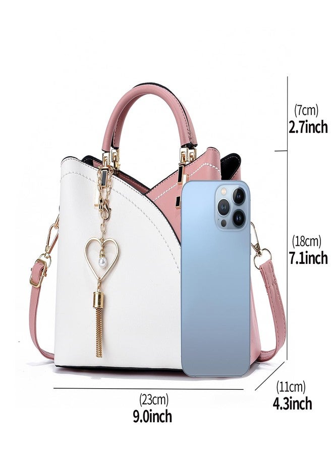 Xiaoyu Small Purses and Handbags for Women Fashion Crossbody Bag Lightweight Shoulder Bag Top Handle Satchel Purse (Pink) - Image 4