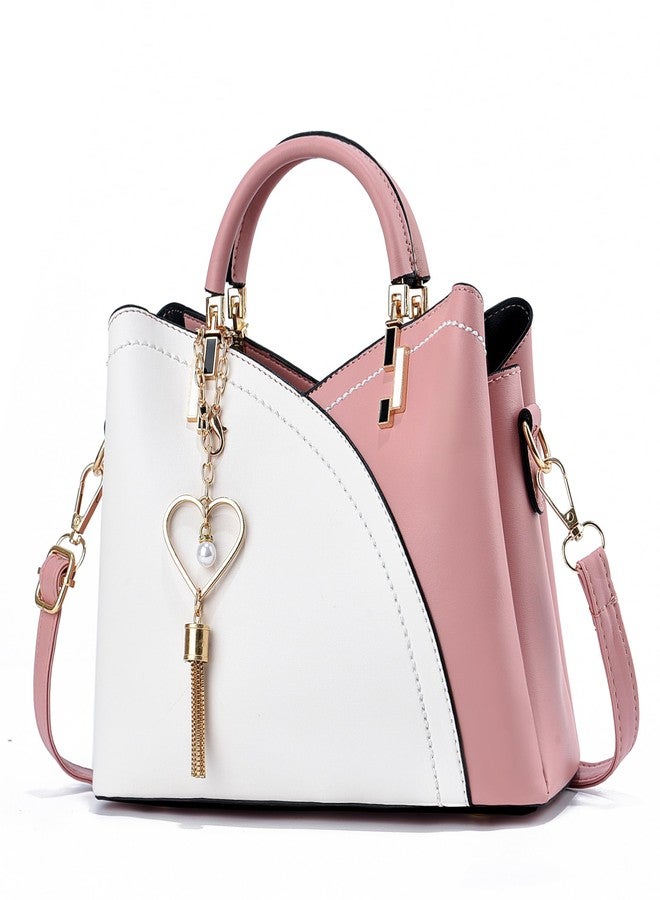 Xiaoyu Small Purses and Handbags for Women Fashion Crossbody Bag Lightweight Shoulder Bag Top Handle Satchel Purse (Pink) - Image 1