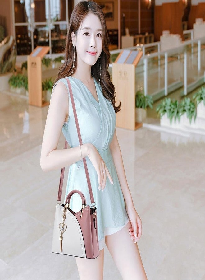 Xiaoyu Small Purses and Handbags for Women Fashion Crossbody Bag Lightweight Shoulder Bag Top Handle Satchel Purse (Pink) - Image 3