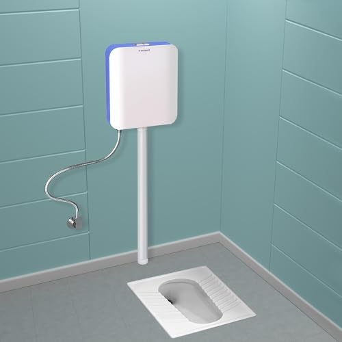 WASSMIST Flush Tank for Toilet / 8 LTR Dual Flush Cistern | Durable Toilet Flush Tank | Stylish Flush Tank for Indian Bathrooms (Blue) - Image 2