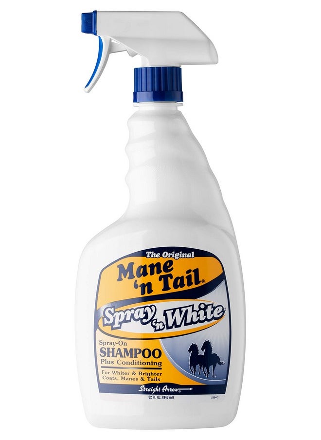 Mane 'n Tail Mane 'n Tail Spray 'n White Spray On Shampoo Plus Conditioning 32 Ounce Blue Toning Shampoo  - Image 4