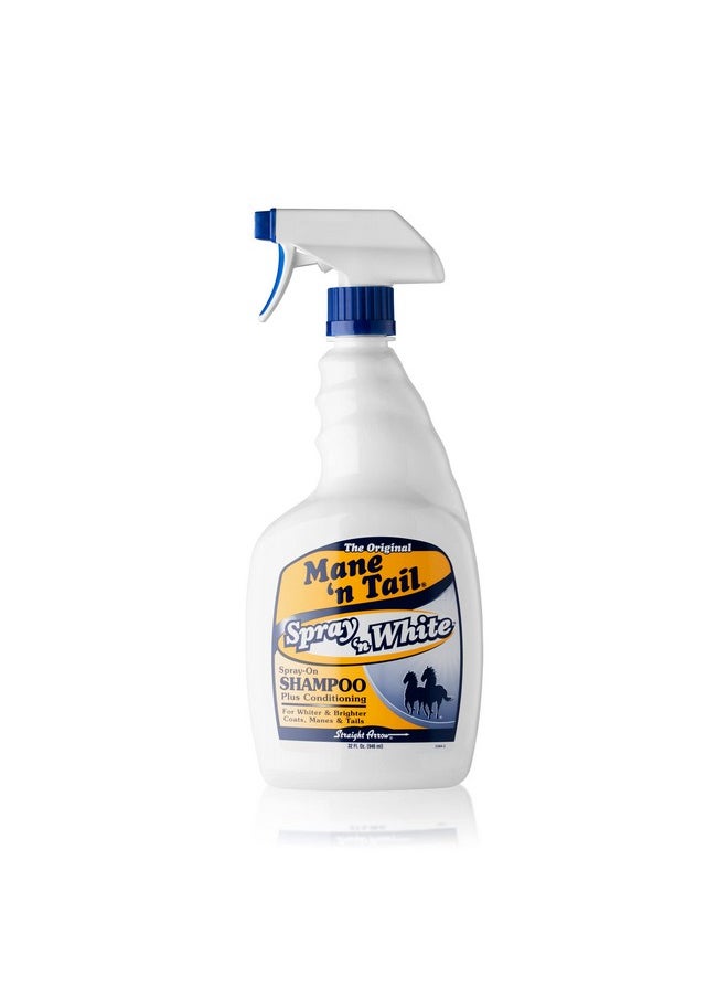 Mane 'n Tail Mane 'n Tail Spray 'n White Spray On Shampoo Plus Conditioning 32 Ounce Blue Toning Shampoo  - Image 1