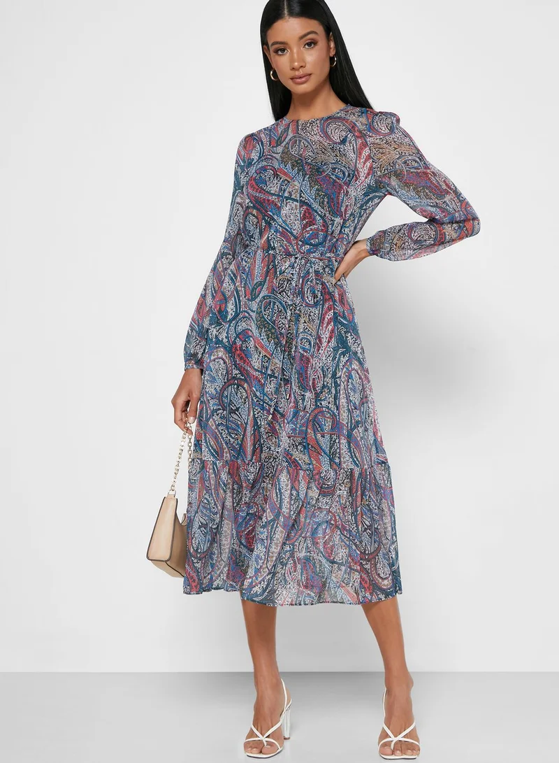 Ted Baker Elornna  Pleated Printed Dress