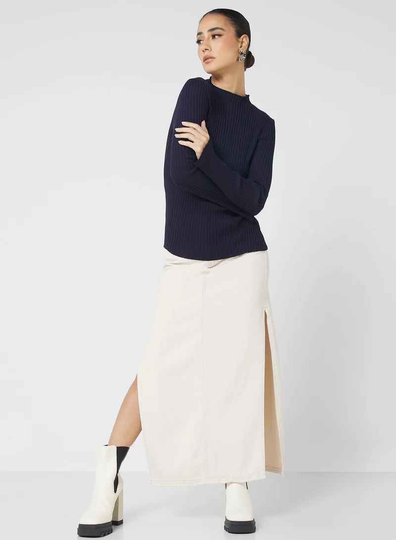 TOPSHOP High Neck Knitted Sweater