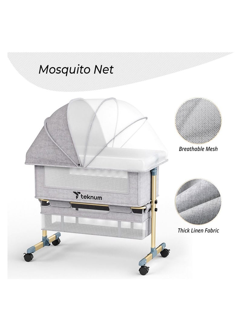 TEKNUM TEKNUM Sunshine Bedside Crib-Light Grey  - Image 5
