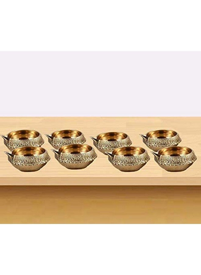 Collectible India Brass Diya Oil Lamp Diwali Gifts and Decoration - Image 1