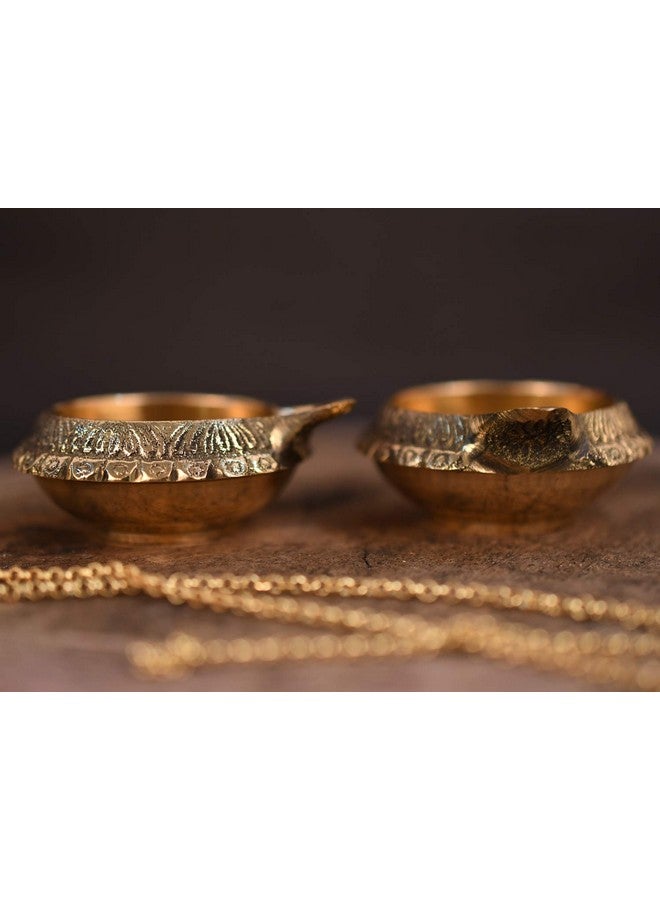 Collectible India Brass Diya Oil Lamp Diwali Gifts and Decoration - Image 4