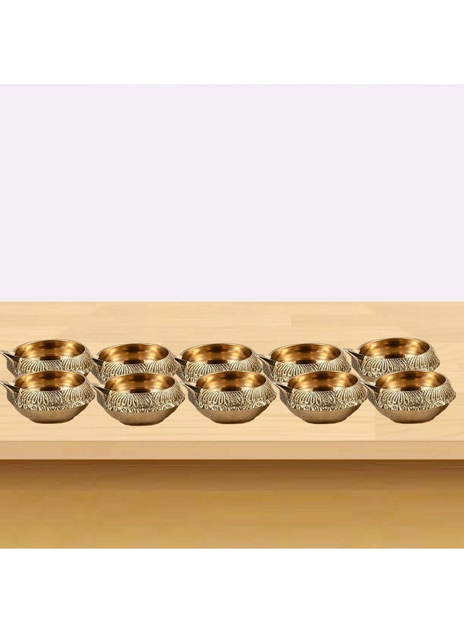 Collectible India Brass Diya Oil Lamp Diwali Gifts and Decoration - Image 2