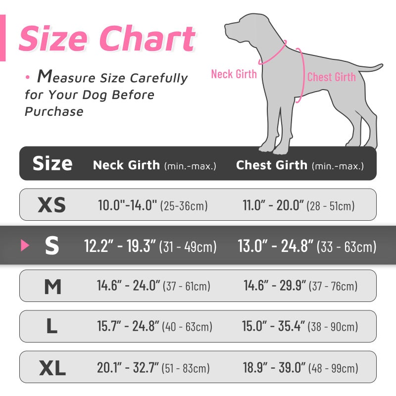 Eagloo Dog Harness Small Sized Dog, No Pull Service Vest with Reflective Strips and Control Handle, Adjustable and Comfortable for Easy Walking, No Choke Pet Harness with 2 Metal Rings, Pink, S - Image 2