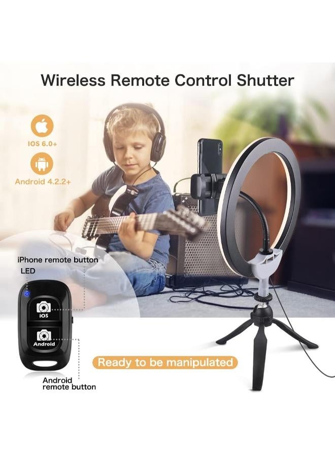 10" LED Ring Light With Tripod Stand & Holder - Image 3