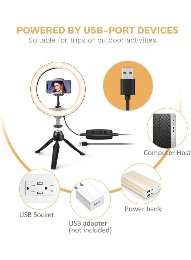 10" LED Ring Light With Tripod Stand & Holder - Image 4