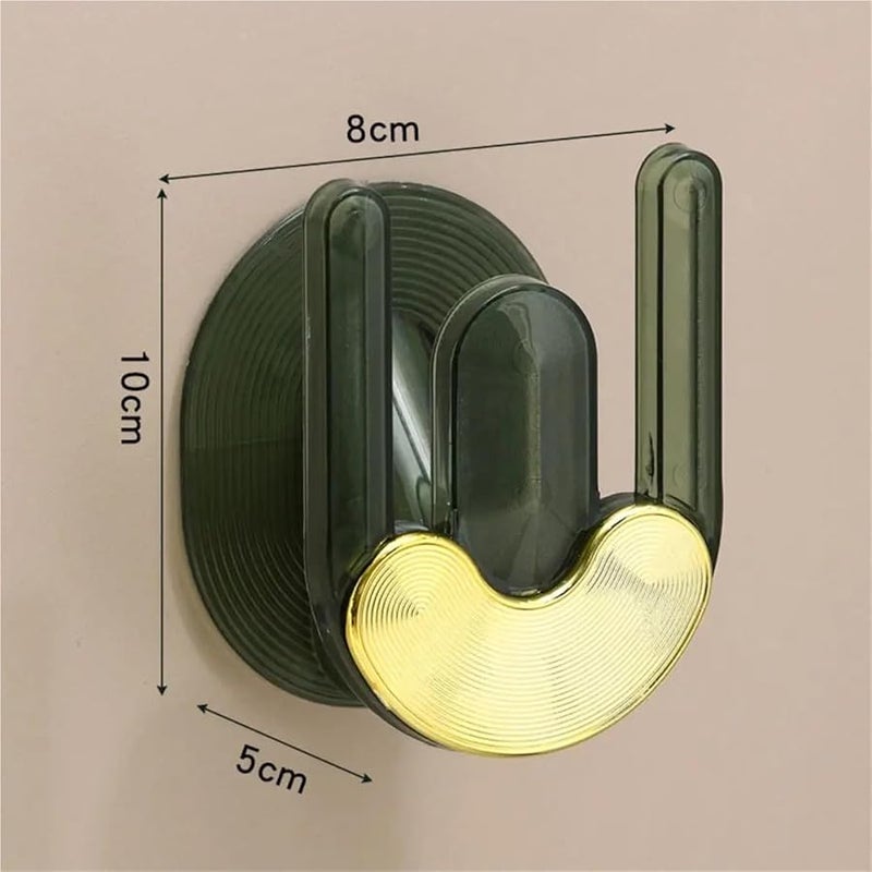 خطافات شنط معلقة على الحائط 4 قطع، قوة تحمل عالية، تصريف للماء، توفير للمساحة، للحمام وغرفة النوم، باللون الأبيض الحليبي - Image 3